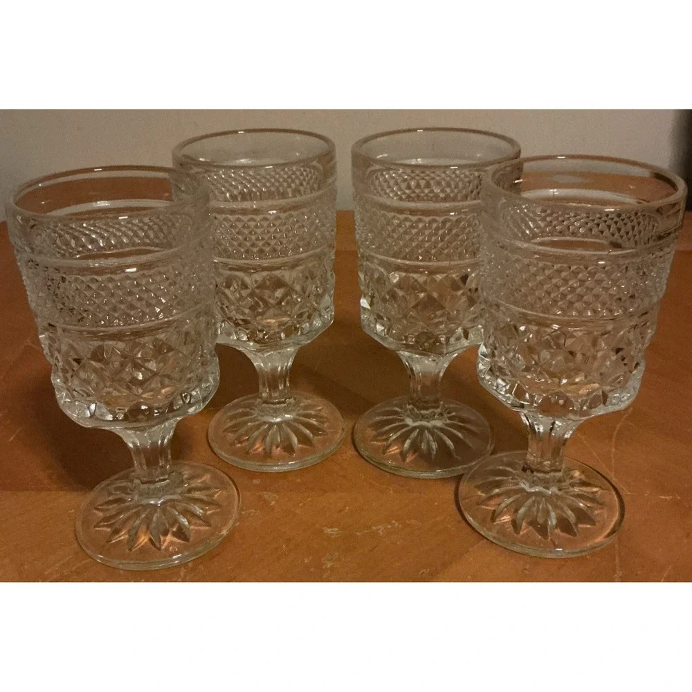Anchor Hocking Wexford Water Goblet Glasses 5.25